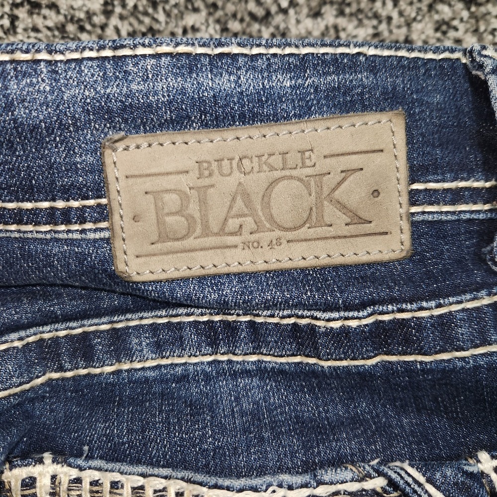 Buckle Black Fit 3 No.46 Mens Jeans 30x34 Darkwash Stretch Thick Stitch Western - Picture 12 of 12